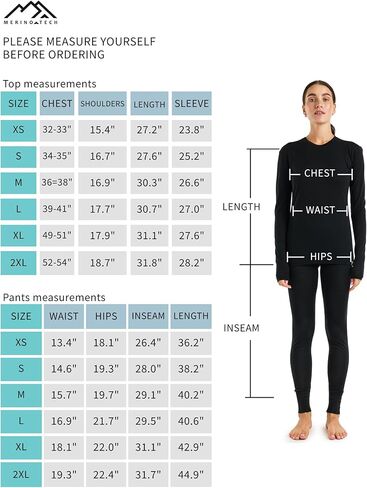Merino.tech Merino Wool Base Layer Womens Set - Midweight Merino Wool Half Zip Sweater and Bottom in Saudi Arabia