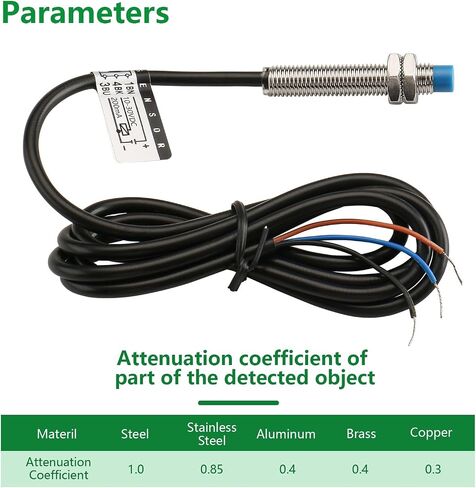 Inductive Proximity Sensor Switch LJ8A3-2-Z,M8,DC10-30V,NO, PNP 300mA,2mm Detecting Distance,3 Wire in Saudi Arabia