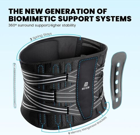 Back Brace with Biomimetic Support System for Herniated Disc, Sciatica, Scoliosis, and Lower Back Pain Relief - Perfect for Posture Control, Lifting, Work & Sports for Men & Women(Small) in Saudi Arabia