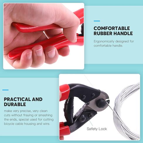 81 قطعة كابل تحويل كابل فرامل الدراجة مع قاطع كابل، خط فرامل سلك كابل تروس الدراجة، مجموعة كاملة لكابل فرامل الدراجة للدراجات الجبلية، دراجة الطريق in Kuwait