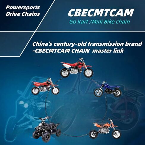 420 Chain 132 Links for 212cc Go Kart Mini Bike 50-125cc SSR TaoTao Coolster Apollo Baja Kazuma Chinese ATV 4 Wheeler Quad Pit Dirt Bike (1, Gold, 132L) in Saudi Arabia