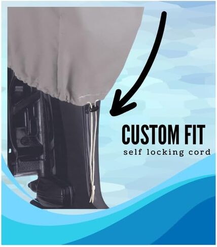 Marine1 Outboard Motor Cover - 600D Weather Resistant Boat Motor Cover – Fits 10 HP to 25 HP Motors, Gray in Saudi Arabia