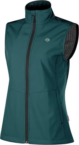 KUTOOK Women's Softshell Vest Lightweight Fleece Lined Windproof Sleeveless Jacket with Zipper Pockets Hiking Cycling Travel in Kuwait