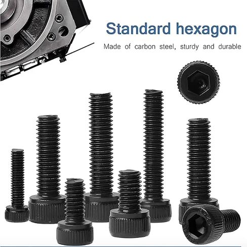 1640pcs M6 M5 M4 M3 Metric Screw Assortment,Metric Bolts and Nuts Kit Socket Head Screws 12.9 Hex Head Metric Screws Assortment Set with Case in Saudi Arabia