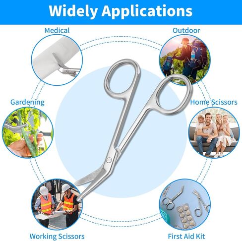 2PCs Medical Bandage Scissors for Nurse, High Grade Stainless Steel Surgical Trauma Shears, Nurse First Aid Accessories for Work, Nursing Scissors for EMTs, Paramedics, Nurses, Medical Students in Saudi Arabia
