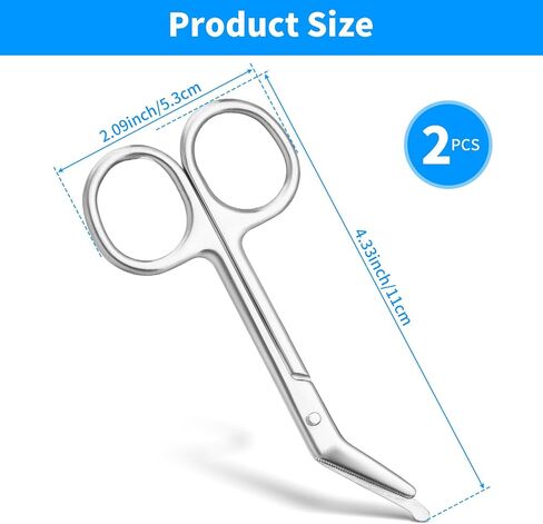 2PCs Medical Bandage Scissors for Nurse, High Grade Stainless Steel Surgical Trauma Shears, Nurse First Aid Accessories for Work, Nursing Scissors for EMTs, Paramedics, Nurses, Medical Students in Saudi Arabia