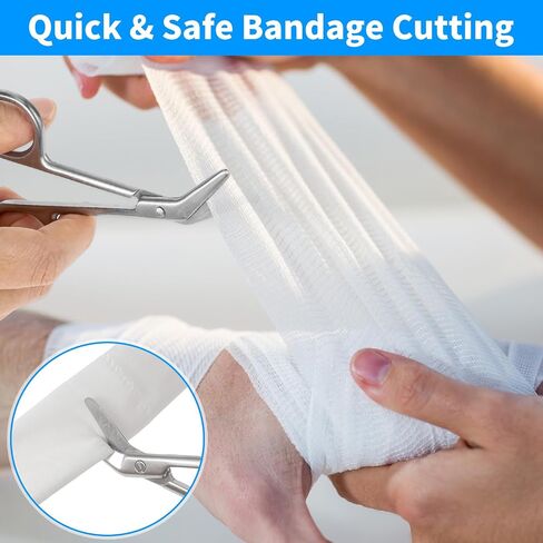 2PCs Medical Bandage Scissors for Nurse, High Grade Stainless Steel Surgical Trauma Shears, Nurse First Aid Accessories for Work, Nursing Scissors for EMTs, Paramedics, Nurses, Medical Students in Saudi Arabia