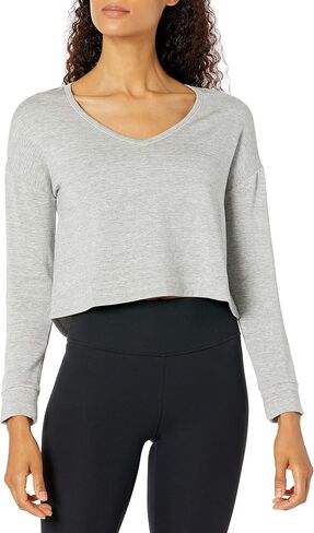 Core 10 Women's Cloud Soft Cropped Length V-Neck Yoga Sweatshirt in Saudi Arabia