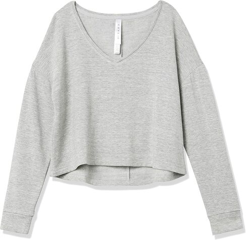 Core 10 Women's Cloud Soft Cropped Length V-Neck Yoga Sweatshirt in Saudi Arabia