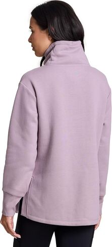 RBX Active Women's Fleece Sweatshirt with Pockets, Blended Cotton Fleece Tunic Pullover Relaxed Fit Cowl Neck Sweater in Kuwait