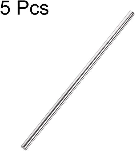 uxcell 6mm x 250mm 304 Stainless Steel Solid Round Rod for DIY Craft - 5pcs in Kuwait