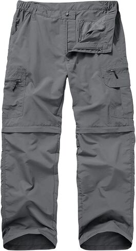 Mens Hiking Pants Convertible Quick Dry Lightweight Zip Off Fishing Travel Camping Safari for Outdoor Pants in Saudi Arabia