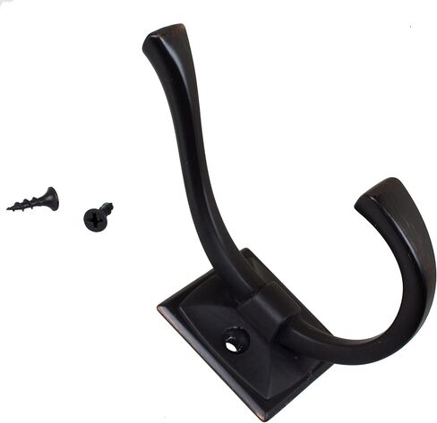 GlideRite Hardware 7602-MB-10 4-1/4 بوصة خطافات معطف مزدوجة الشق مزخرفة متوهجة 10 عبوات، لمسة نهائية سوداء غير لامعة in Kuwait