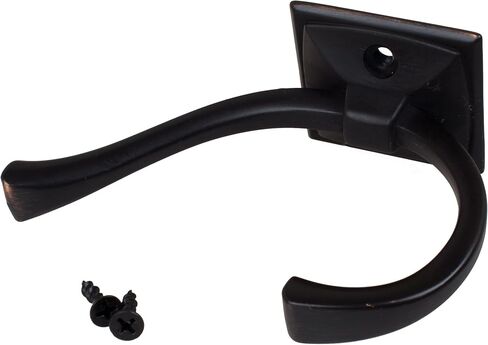 GlideRite Hardware 7602-MB-10 4-1/4 بوصة خطافات معطف مزدوجة الشق مزخرفة متوهجة 10 عبوات، لمسة نهائية سوداء غير لامعة in Kuwait