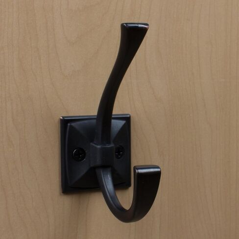 GlideRite Hardware 7602-MB-10 4-1/4 بوصة خطافات معطف مزدوجة الشق مزخرفة متوهجة 10 عبوات، لمسة نهائية سوداء غير لامعة in Kuwait