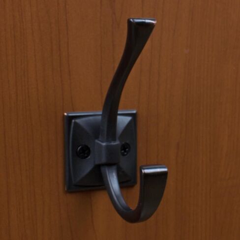 GlideRite Hardware 7602-MB-10 4-1/4 بوصة خطافات معطف مزدوجة الشق مزخرفة متوهجة 10 عبوات، لمسة نهائية سوداء غير لامعة in Kuwait