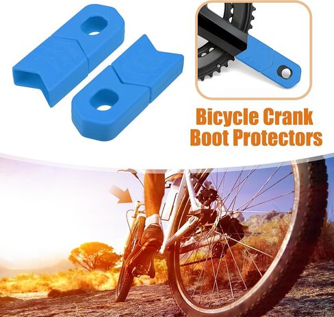 uxcell 2 Set Silicone Bicycle Cycling Crank Boot Protectors Mountain Bike Sleeve Crank Arm Cover Protection in Saudi Arabia
