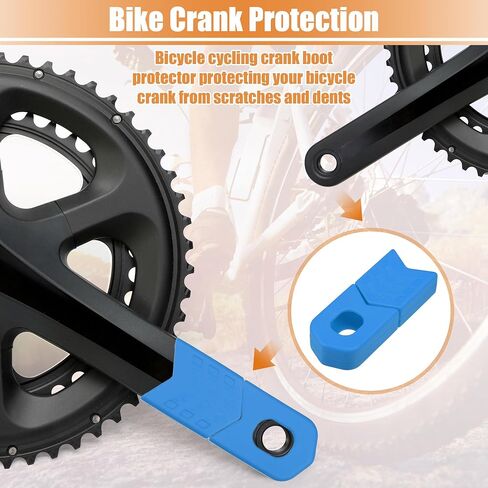 uxcell 2 Set Silicone Bicycle Cycling Crank Boot Protectors Mountain Bike Sleeve Crank Arm Cover Protection in Saudi Arabia