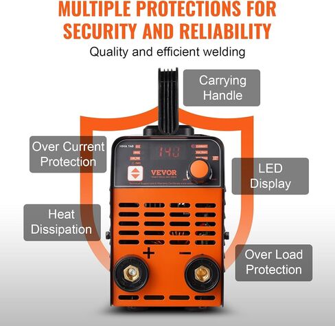 VEVOR Stick Welder, 140A ARC/Lift TIG 2-IN-1 Welding Machine with IGBT Inverter 110V/220V Portable MMA Welder Machine with Hot Start, Arc force and Anti-Stick in Saudi Arabia