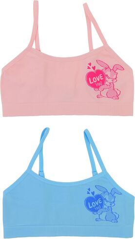 ToBeInStyle Girl’s Pack of 6 Fun Print Training Bras Top Wire-Free Non-Padded in Kuwait