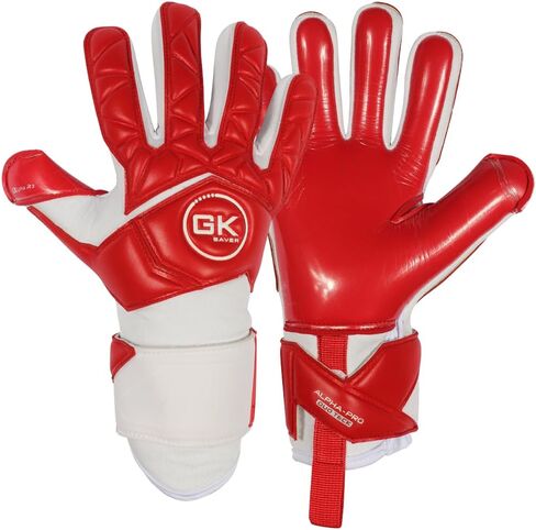 GK Saver Football Goalkeeper Goalie Gloves |Anti-Slip Grip Palms |Alpha Series |Goalkeeping GK Gloves Size 6 to 11 in Kuwait