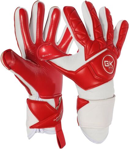 GK Saver Football Goalkeeper Goalie Gloves |Anti-Slip Grip Palms |Alpha Series |Goalkeeping GK Gloves Size 6 to 11 in Kuwait