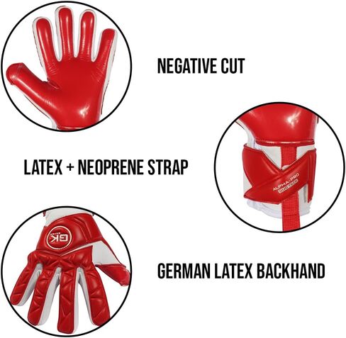 GK Saver Football Goalkeeper Goalie Gloves |Anti-Slip Grip Palms |Alpha Series |Goalkeeping GK Gloves Size 6 to 11 in Kuwait