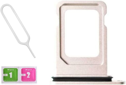 Single SIM Card Tray Slot Holder Replacement for iPhone 13 Mini 5.4 inch with Waterproof Rubber Ring and Sim Card Tray Open Eject Pin(All Carriers) (Black) in Saudi Arabia