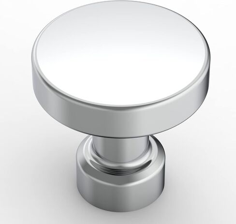 Amerdeco 10 Pack Polished Chrome Kitchen Cabinet Knobs Single Hole Cabinet Pulls Round Drawer Knobs Dresser Knobs and Pulls for Bathroom Cabinets in Kuwait