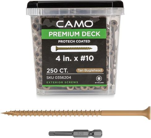 براغي CAMO Premium Deck مقاس 4 بوصات #10 ProTech (50 قطعة، أخضر) in Kuwait