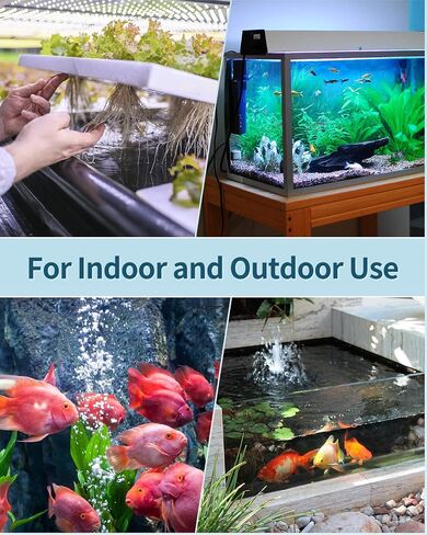 Pawfly Aquarium Air Pump 50 GPH Fish Tank Oxygen Pump for 10-60 Gallon Fish Tanks Buckets Dual Outlet Adjustable Ultra Quiet Aerator Pump with Airline Tubing Air Stones Connectors and Check Valves in Saudi Arabia