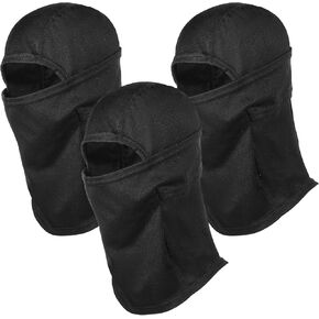 3 Pcs Black Balaclava Ski Mask Football Ski Mask Motorcycle Balaclava Winter Full Face Mask for Men Women