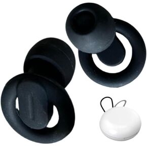 Ultra-Comfy Reusable Earplugs for Sleeping – Customizable Fit Hearing Protection Ear Plugs for Sleep, Travel, Focus | Flexible Noise-Reducing Earplugs with 25-35dB (SNR) Protection (Purple)