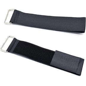Adjustable Universal Elliptical Machine Pedals Straps, Easy to Install Trainer Straps for Home Office Sports, Black