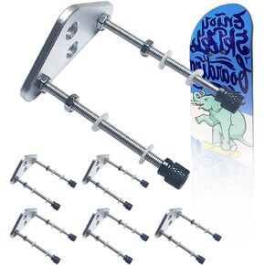6 Packs Skateboard Wall Mount Aluminum Skateboard Hanger with Two Screw Holes for Display Skateboard Deck Storage Horizontal and Floats Vertically