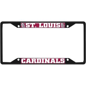 Fan Mats 31321: St. Louis Cardinals Metal License Plate Frame Black Finish, Navy