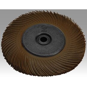 3M Scotch-Brite Radial Bristle Brush, Cubitron/Aluminum Oxide, 6000 rpm, 6 Diameter x 1/2 Width, 36 Grit (Pack of 1)