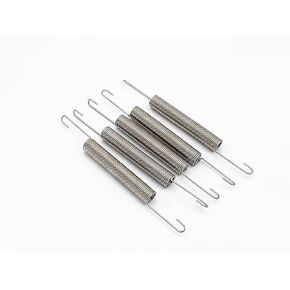 1.0x10x60mm Metal Dual Hook Small Tension Spring 5 pcs