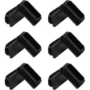 1"X2" Rectangle Tubing End Cap Plastic Plugs 12 Pack, 1x2 Inch Tube End Cap 1"x2" Black Tubing Plug 2"x1" Fence Post Pipe Cap 2x1 Inch Tubing Insert