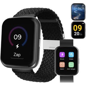 Electric Shock Alarm Clock for Heavy Sleepers | Wearable Silent Strong Zap Alarm Clock | Shock Pulse for Self-Discipline and Combat Fatigue| Wearable Shock Watch Alarm Clcok | With1.69 Touch Screen