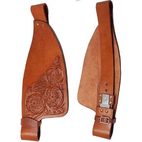 Horse Western Adult Tooled Leather Replacement Saddle Fenders 5223