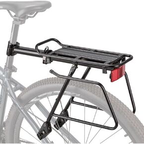 Rear Bike Rack - Bike Cargo Rack Quick Release Mount - Large Capacity Bicycle Pannier Rack 60lbs, Touring Carrier Rack fit 24"-29" and 700c