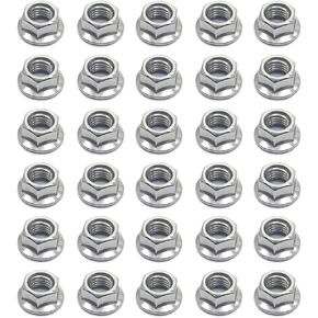 M16-2mm Stainless Steel Flange Nuts Hex Lock Self-Locking Metric Thread Serrated Nut Locknuts（10 Pcs）