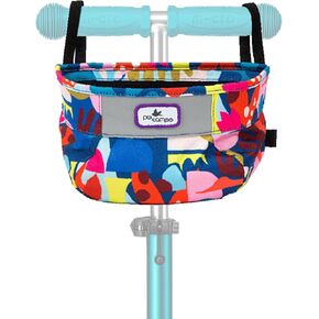 Po Campo Kids Scooter Basket – Zoomi Scooter Basket for Child Scooters and Balance Bikes – Waterproof, Colorful Fabric Scooter Bag for Boys, Girls, Toddlers, Kids