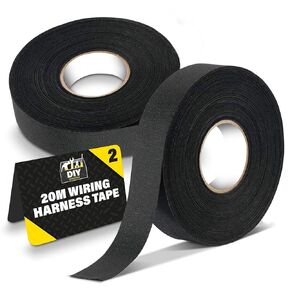 High Heat Electrical Tape for Wire Harness,Wire Harness Automotive Cloth Tape for Automotive Electrical Wrap Protection Insulation Cable Fixed 3/4 Inch x 66 FT 2 Rolls
