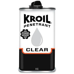 Kroil Clear Food Grade Penetrating Oil (Drip-8oz Can-Single) | Odorless Non-Staining Industrial Rust Penetrant | NSF-H1 Registered, Kosher Certified (CKL081)