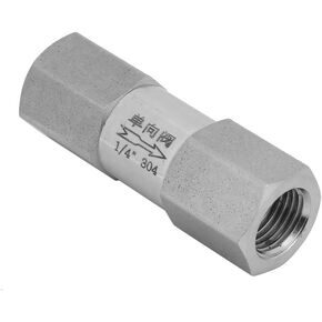 Stainless Steel Air Check Valve Hex Air One Way Valve High Temperature Pressure Endurance Check Valve Split Female Thread(1/4")