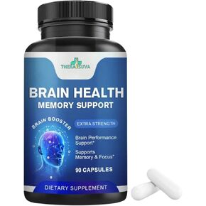 Brain Health Complex | Includes L-Theanine + Vitamin B6 + Phosphatidylserine, Natural Supplement for Focus, Clarity, and Cognitive Function, 90 Softgels - 45 Day Supply