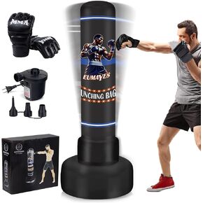 71'' Standing Punching Bag for Adult Teens, 2024 Upgraded Heavy Boxing Bag with Stand, Gloves and Electric Air Pump, Kids Kickboxing Bag for Muay Thai Kicking Fitness