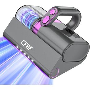 Mattress Vacuum Bed Vacuum Cleaner with 253.7nm UV-C Light & Ultrasonic & High Heating, 15KPa Suction 500W Powerful Handheld Vacuums for Dust Pet Hair with HEPA Filter, 13FT Corded